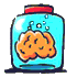 Cartoon of a brain in a jar