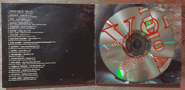 The inside back cover of Volume Seven, showing the enclosed CD